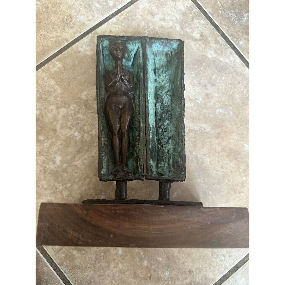 George Gach #205 1966 The Loved One Sculpture Bronze Heavy Authentic Signed